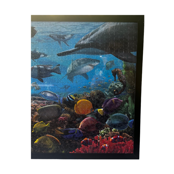 04 quadro de quebra cabeca criaturas marinhas 1000 pc